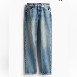 H&M High Waist Straight Denim Jeans